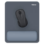 Fellowes Breyta Mousepad Wrist Rest with HEX Cushion - Blue-The soft touch, anti-dust coated wrist rest provides a premium finish and smooth mousing experience