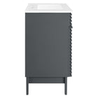 Modway Render 30" Bathroom Vanity Cabinet - Grey/White-Integrated Countertop