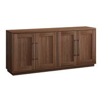 Hudson&Canal Tillman 68" Rectangular Buffet Table - Satin Walnut-A modern contemporary design for your dining room, kitchen, or den