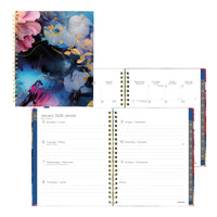 Blueline 2026 Midnight Floral Weekly/Monthly Planner with Twin-Wire Binding - 11" x 8-1/2" - Trilingual-12-Month: January 2026 to December 2026