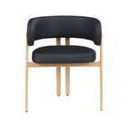 Brassex Brayden Visiting Chair - Set of 2 - Black-Includes: 2 dining chairs