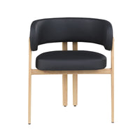 Brassex Brayden Visiting Chair - Set of 2 - Black-Includes: 2 dining chairs