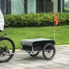 Aosom Outdoor Bike Trailer with Triple Safety-Steel frame construction holding weight up to 88 lbs. (40 kg) 
