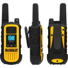 DEWALT Heavy Duty DXFRS300 GMRS Walkie Talkie with Surveillance Headsets - 4 Pack-Continous 18 hours use (90% Standby / 5% Talk / 5% Listen)