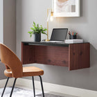 Modway Kinetic 38" Wall-Mount Office Desk - Black Cherry-Assembly Required