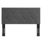 Modway Greta Performance Velvet Twin Headboard - Charcoal-Performance Velvet Upholstery