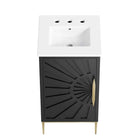 Modway Awaken 18" Bathroom Vanity - White/Black-8