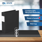 Davis Group Premium Economy Binder - Round Ring - 2" - Black - 6 Pack-Ideal for Conferences, Reference, Colleges & Universities