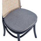 Manhattan Comfort Paragon 17.52" Industry Chic Upholstered Dining Chair - Black and Grey - Set of 4-18.9" L x 23" W x 35.43" H