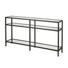 Hudson&Canal Sivil 55"W Console Table - Blackened Bronze-Table has a weight capacity of 50 lbs