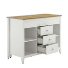 Modway Farmstead Kitchen Island - Oak White-Assembly Required