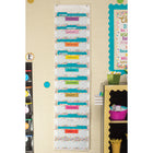 Teacher Created Resources File Storage 10 Pocket Chart - 14" x 58" - Confetti-Hangs easily from sturdy, metal grommets