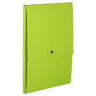 JAM Paper Vertical Snap Closure Portfolio - 12 1/8 x 9 x 1/2 - Green Kraft-Size: 12.125" x 9 " x5"