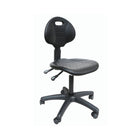 Nicer Interior Multi-Function Urethane Lab Chair - Black-Contoured seat with textured surface for slip resistance and comfort
