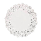 DBLG Import Round White Doilies - 4" - 100 Pack-Laser-cut paper creates clean pattern