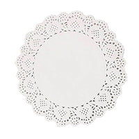 DBLG Import Round White Doilies - 4" - 100 Pack-Laser-cut paper creates clean pattern