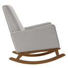 Modway Sway Performance Velvet Rocking Chair - Light Grey-Stain Resistant Fabric