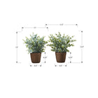 Monarch Specialties 13" Artificial Indoor Eucalyptus Grass - Table - Brown Pots - Set of 2-These easy-care, potted artificial plants are made from the highest quality materials and require no maintenance or watering, for a sustainable, environmentally friendly decorative accent that will last a lifetime