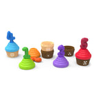 Learning Resources Snap-n-Learn Counting Cupcakes-Reusable storage included: When playtime is done, these friendly narwhals fit neatly inside their clear plastic storage jar until next time!