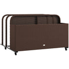 Outsunny Rolling Pool Storage for Floats - Brown-Divided into 3 sections: 2 compartments, and 1 long storage basket for essentials  