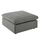 Modway Commix Overstuffed Outdoor Patio Ottoman - Charcoal-Outdoor Patio Ottoman
