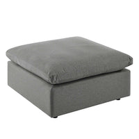 Modway Commix Overstuffed Outdoor Patio Ottoman - Charcoal-Outdoor Patio Ottoman