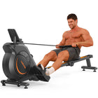 Yosuda 100 Magnetic Rowing Machine-Easy-to-read LCD monitor displays distance, time, strokes, total count, and calories burned to know your progress