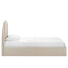 Modway Solana Arched Performance Velvet Twin Platform Bed - Almond-Plinth Base