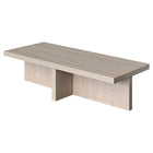 Hudson&Canal Elna 54"W Rectangular Coffee Table - Alder White-Tabletop features a weight capacity of 50 lbs