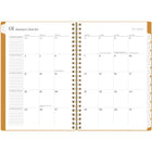 Cambridge 2026 WorkStyle Focus Weekly/Monthly Planner - 8-1/2" H x 5-1/2" W - Clay - Bilingual-Durable poly cover with gold foil accents
