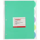 Staples Poly Tab Dividers - 5 Tabs - Pastels-Standard letter size poly dividers; 5 tabs