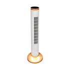 Seville Classics UltraSlimLine Oscillating Tower Fan with Light - White-9 Speed Settings 