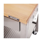 Seville Classics - Work Center Island Table - 48" L x 24" W x 36" H - Stainless Steel -UltraGuard fingerprint-resistant coating on stainless-steel drawer fronts and shelf