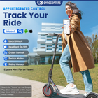 Gyrocopters J30 Electric Scooter for Adults & Teens - Speed 31 kmph - Range 30 km - APP - Grey-Its 36V Lithium-ion battery provides a robust range of up to 30 km and recharges fully in just 4 hours, making it a reliable partner for your everyday travel needs