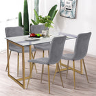 FurnitureR Dining Side Chair - Grey - 4 Pack-Great for kitchen, dining, home office spaces, commercial settings or any living space in your home
