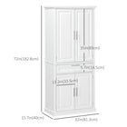 HOMCOM 72" H Kitchen Pantry Cabinet with Drawer and Adjustable Shelves - White-3-level adjustable shelves in each cabinet allow you to store larger items without worrying if they fit 