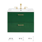 Modway Daybreak 24" Wall-Mount - Green-Wall-Mount Design