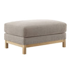 Modway Roscoe Fabric Ottoman - Pewter-Modern Rectangle Ottoman