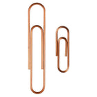 JAM Paper Combo Pack Colourful Paper Clips - Standard & Jumbo - Rose Gold - 100 Pack & 75 Pack -Size: 1 inch (Standard/Regular) & 2 Inch (Jumbo) | Keep your stacks of paper organized with coloured paper clips