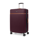 Bugatti Cannes Collection 30.50" Hardside Checked Spinner Luggage - Fig-Made of lightweight and resistant ABS/PC with Pu trims