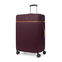 Bugatti Cannes Collection 30.50" Hardside Checked Spinner Luggage - Fig-Made of lightweight and resistant ABS/PC with Pu trims