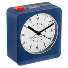 Marathon Analog Desk Alarm Clock with Auto-Night Light - Blue (CL030053BL)-This clock was engineered with a silent, continuous-sweep second hand quartz movement. It does not emit a ticking sound.
