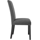 Modway Parcel Fabric Dining Side Chair - Grey - 4 Pack-Finely upholstered in polyester