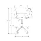 Monarch Specialties 7298 Hydraulic Lift Base Office Chair - Black/Chrome Metal-Assembly required: Illustrated instructions and all hardware are provided for convenience (additional tools may be needed)