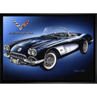 Corvette by Michael Fishel - Framed Canvas - 31" x 22"-Premium canvas print with gallery-wrapped edges