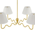 Modway Wave Squiggle 4-Arm Pendant Light - Brass-Requires Four E26 25W Bulbs (Not Included)