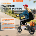 Gyrocopters PixAI Electric Bike for Adults & Teens - Speed 32 kmph - PAS 70 km - Black-Canada’s premium safety standard. The PixAI is fully UL 2849 approved, ensuring the battery, motor, and frame meet rigorous electrical and structural integrity tests