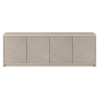 Hudson&Canal Renad TV Stand for TV's up to 78" - Alder White-A modern contemporary design accommodates TVs up to 78" for your entertaining space