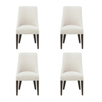 Manhattan Comfort Beever 22" Modern Chenille Upholstered Dining Chair - Cream - Set of 4-Modern Dining Chair with Backrest Perfect for Dining Room Use. Set of 4