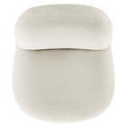 Modway Kindred Boucle Upholstered Upholstered Fabric Swivel Chair - Black Ivory-7
